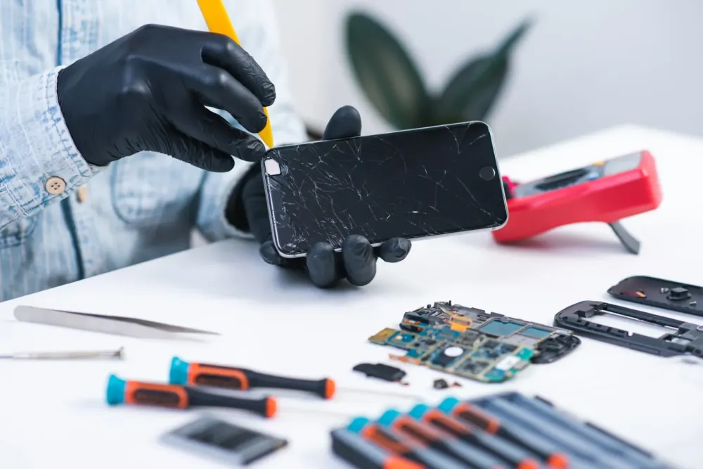 vitre cassée téléphone